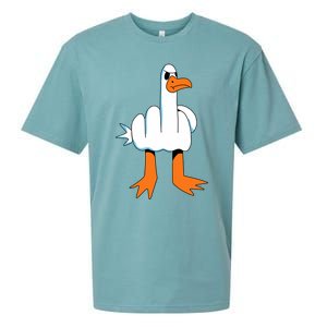 Funny Finger Of Disagree Swan Sueded Cloud Jersey T-Shirt