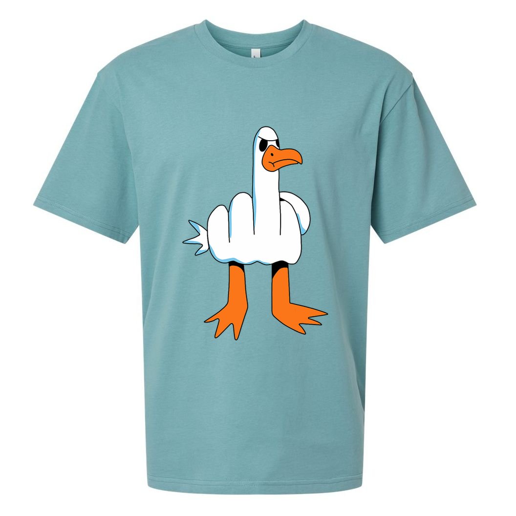 Funny Finger Of Disagree Swan Sueded Cloud Jersey T-Shirt