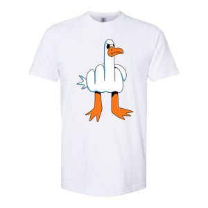 Funny Finger Of Disagree Swan Softstyle CVC T-Shirt