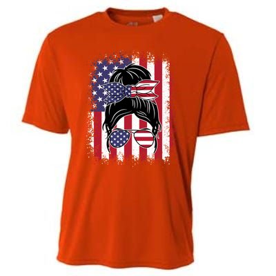 Funny Fourth Of July Patriotic American Flag 4th Of July Gift Cooling Performance Crew T-Shirt