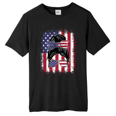 Funny Fourth Of July Patriotic American Flag 4th Of July Gift Tall Fusion ChromaSoft Performance T-Shirt