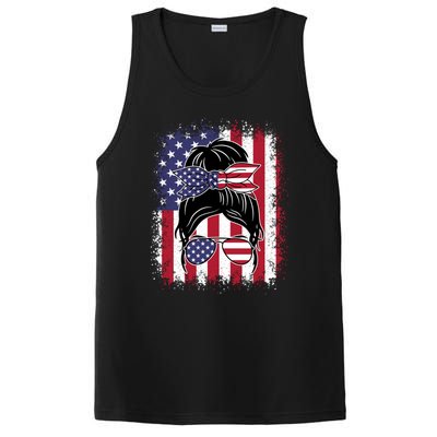 Funny Fourth Of July Patriotic American Flag 4th Of July Gift PosiCharge Competitor Tank