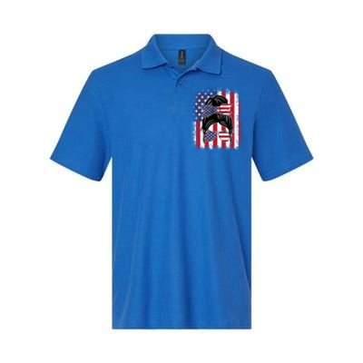 Funny Fourth Of July Patriotic American Flag 4th Of July Gift Softstyle Adult Sport Polo