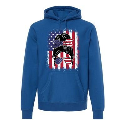 Funny Fourth Of July Patriotic American Flag 4th Of July Gift Premium Hoodie