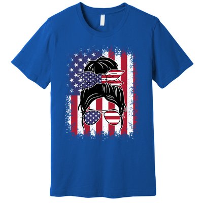 Funny Fourth Of July Patriotic American Flag 4th Of July Gift Premium T-Shirt