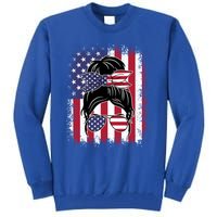 Funny Fourth Of July Patriotic American Flag 4th Of July Gift Tall Sweatshirt