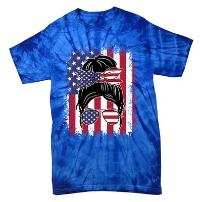 Funny Fourth Of July Patriotic American Flag 4th Of July Gift Tie-Dye T-Shirt