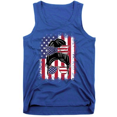 Funny Fourth Of July Patriotic American Flag 4th Of July Gift Tank Top