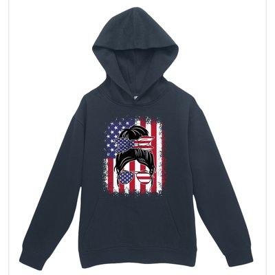 Funny Fourth Of July Patriotic American Flag 4th Of July Gift Urban Pullover Hoodie