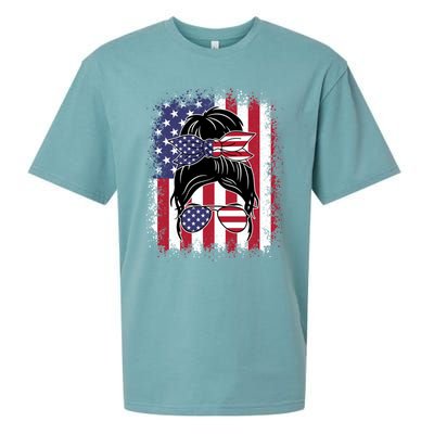 Funny Fourth Of July Patriotic American Flag 4th Of July Gift Sueded Cloud Jersey T-Shirt