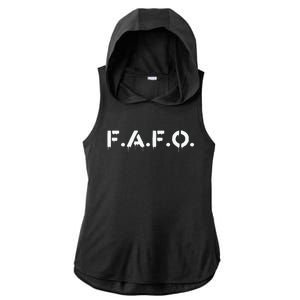 Fafo Find Out Funny Ladies PosiCharge Tri-Blend Wicking Draft Hoodie Tank