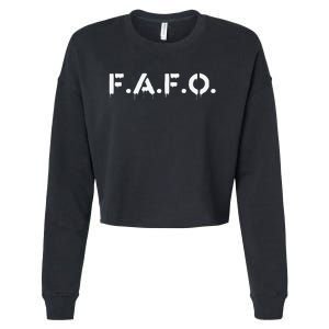 Fafo Find Out Funny Cropped Pullover Crew