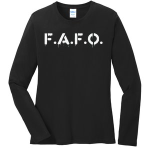 Fafo Find Out Funny Ladies Long Sleeve Shirt