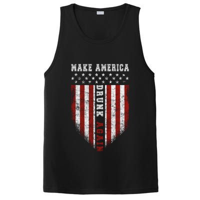 Funny Fourth Of July Gift Make America Drunk Again Great Gift PosiCharge Competitor Tank