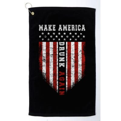 Funny Fourth Of July Gift Make America Drunk Again Great Gift Golf Towel