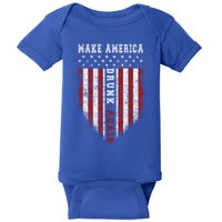 Funny Fourth Of July Gift Make America Drunk Again Great Gift Baby Bodysuit