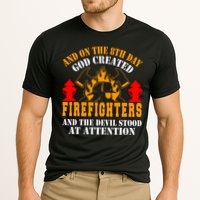 Firefighter Fire On The 8th Day God Created Firefighters Meaningful Gift Cooling Performance Crew T-Shirt
