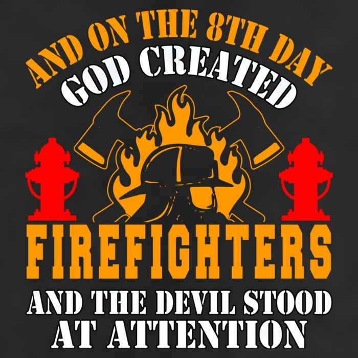 Firefighter Fire On The 8th Day God Created Firefighters Meaningful Gift Adult Drive Performance Visor