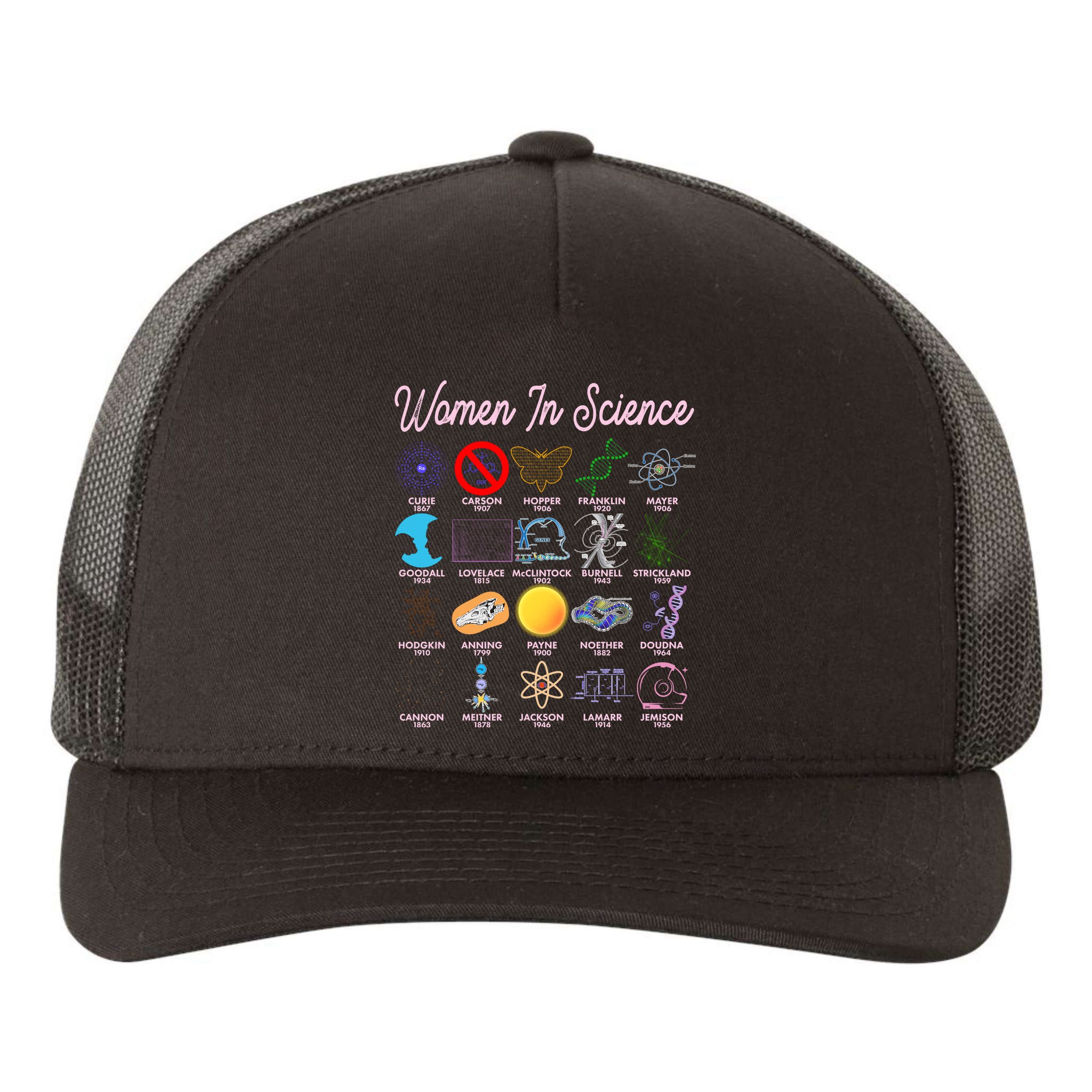 Famous Females Of Science Yupoong Adult 5-Panel Trucker Hat