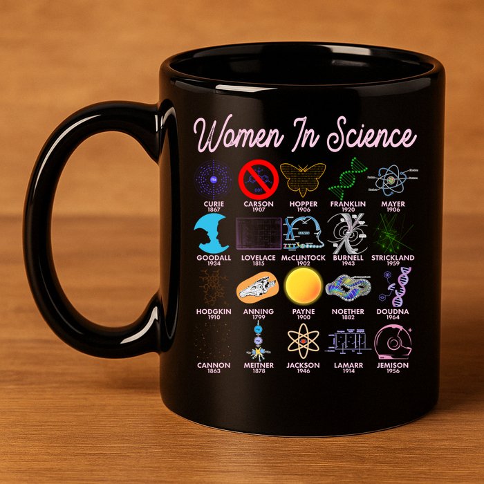 Famous Females Of Science 11oz C Handle Ceramic Mug