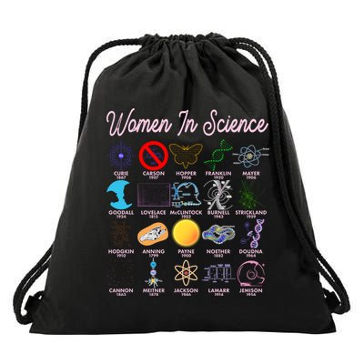 Famous Females Of Science Drawstring Bag