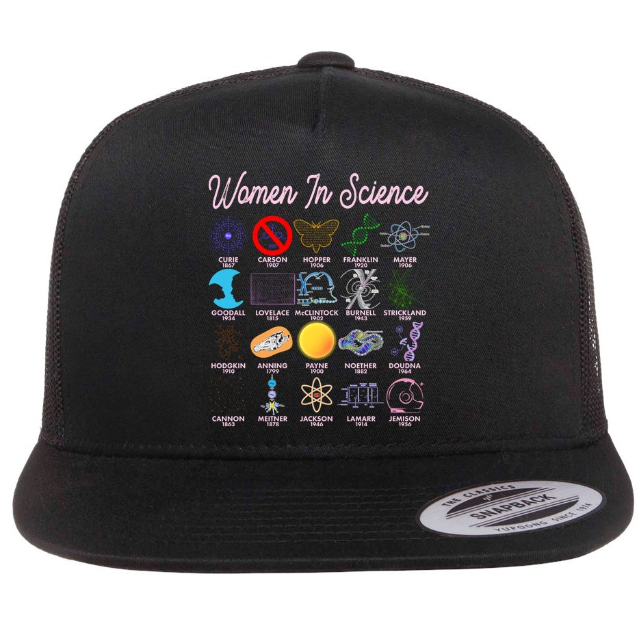 Famous Females Of Science Flat Bill Trucker Hat