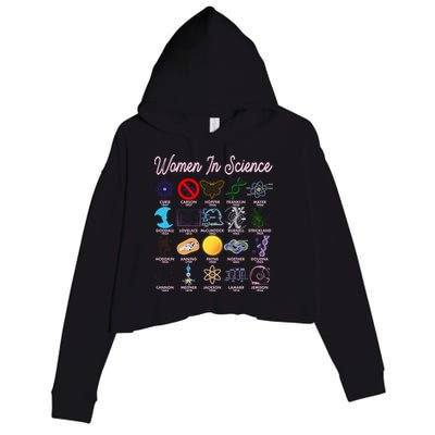 Famous Females Of Science Crop Fleece Hoodie