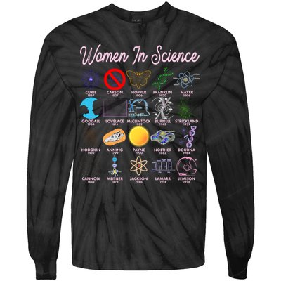 Famous Females Of Science Tie-Dye Long Sleeve Shirt