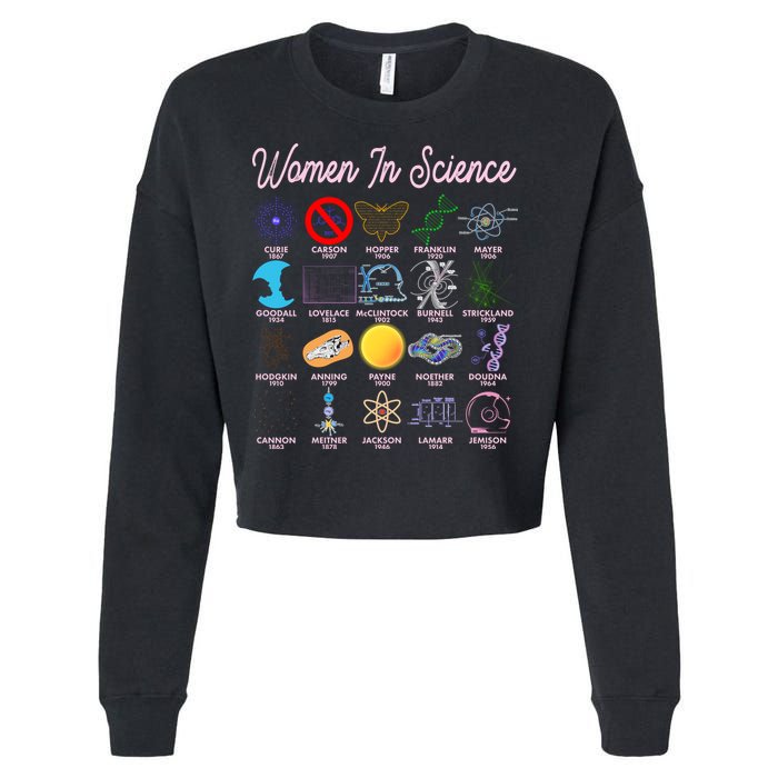 Famous Females Of Science Cropped Pullover Crew