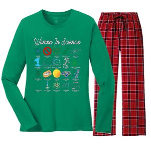 Famous Females Of Science Women's Long Sleeve Flannel Pajama Set 