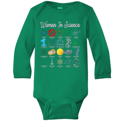 Famous Females Of Science Baby Long Sleeve Bodysuit