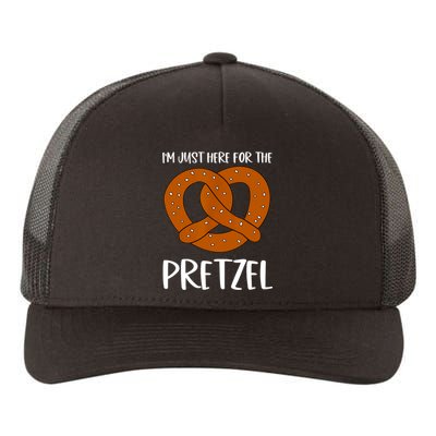 Funny Foodie Oktoberfest Im Just Here For The Pretzel Yupoong Adult 5-Panel Trucker Hat