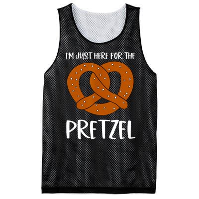 Funny Foodie Oktoberfest Im Just Here For The Pretzel Mesh Reversible Basketball Jersey Tank