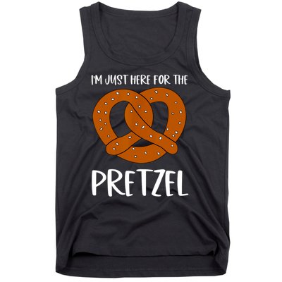 Funny Foodie Oktoberfest Im Just Here For The Pretzel Tank Top