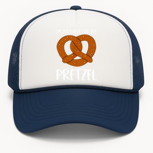 Funny Foodie Oktoberfest Im Just Here For The Pretzel Trucker Hat