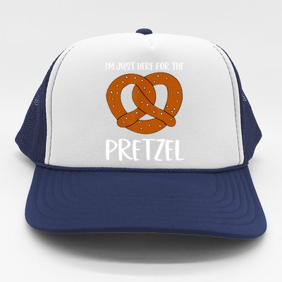 Funny Foodie Oktoberfest Im Just Here For The Pretzel Trucker Hat