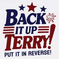 Funny Fourth Of July Back It Up Terry Put It In Reverse Flat Bill Trucker Hat