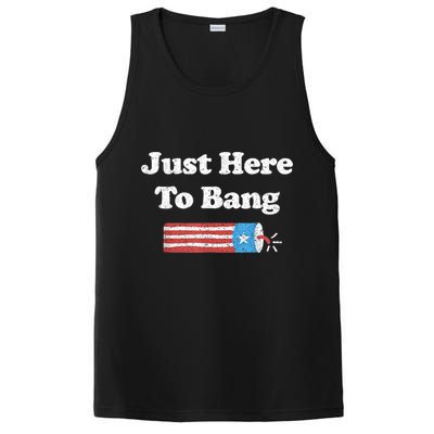 Funny Fourth Of July 4th Of July I'm Just Here To Bang PosiCharge Competitor Tank