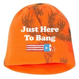 Funny Fourth Of July 4th Of July I'm Just Here To Bang Kati - Camo Knit Beanie