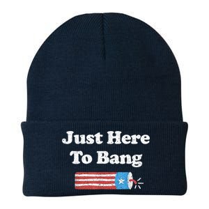 Funny Fourth Of July 4th Of July I'm Just Here To Bang Knit Cap Winter Beanie