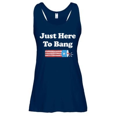 Funny Fourth Of July 4th Of July I'm Just Here To Bang Ladies Essential Flowy Tank