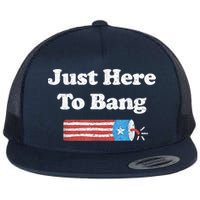Funny Fourth Of July 4th Of July I'm Just Here To Bang Flatbill Hat