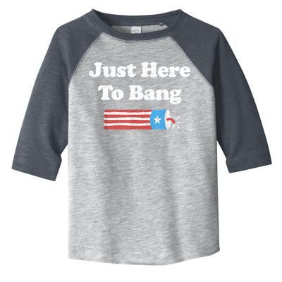 Funny Fourth Of July 4th Of July I'm Just Here To Bang Toddler Fine Jersey T-Shirt