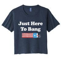 Funny Fourth Of July 4th Of July I'm Just Here To Bang Crop Top
