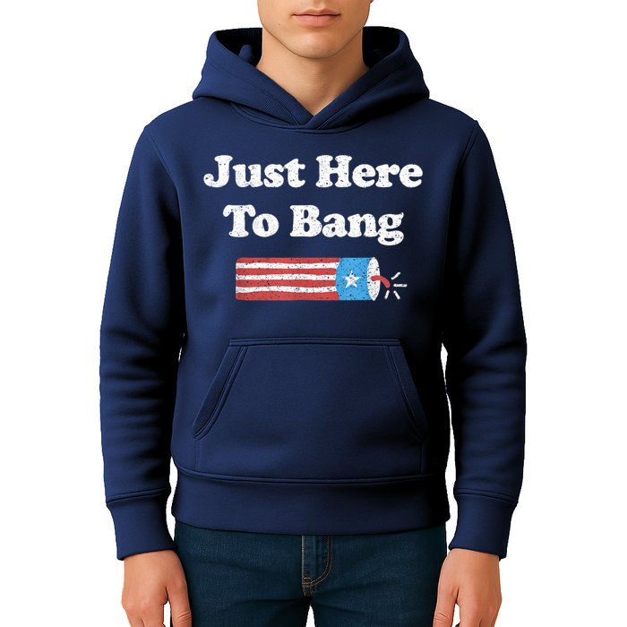 Funny Fourth Of July 4th Of July I'm Just Here To Bang Kids Hoodie