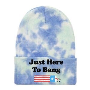 Funny Fourth Of July 4th Of July I'm Just Here To Bang Tie Dye 12in Knit Beanie