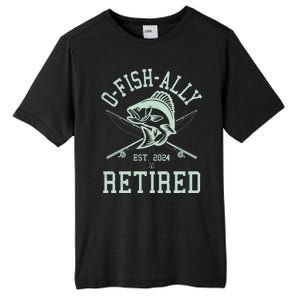 Funny Fishing Ofishally Retired Est 2024 Tall Fusion ChromaSoft Performance T-Shirt