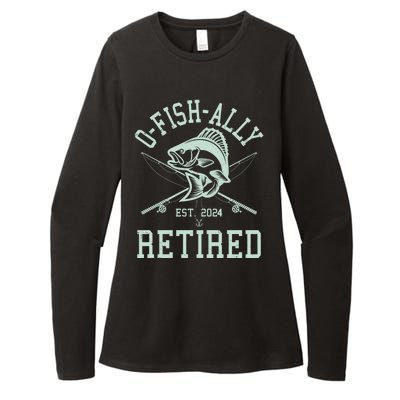 Funny Fishing Ofishally Retired Est 2024 Womens CVC Long Sleeve Shirt