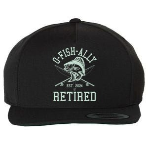 Funny Fishing Ofishally Retired Est 2024 Wool Snapback Cap