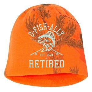 Funny Fishing Ofishally Retired Est 2024 Kati - Camo Knit Beanie